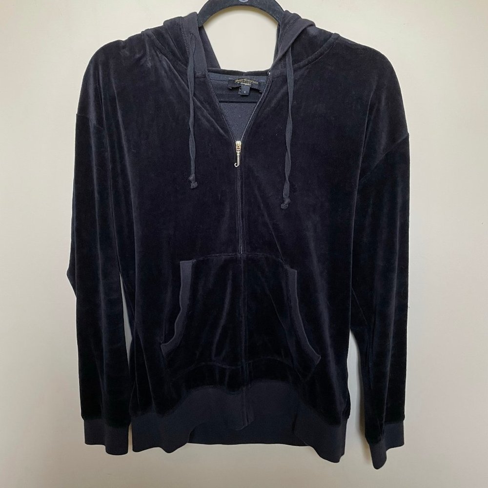 Juicy Couture Velour Zip Hoodie Black